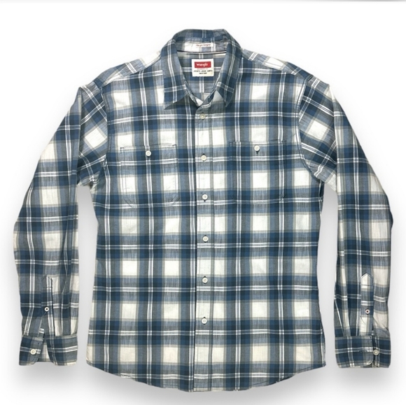 WRANGLER Men's Button Front Plaid Shirt - Picture 6 of 6